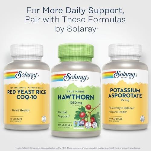 SOLARAY Hawthorn Berry Capsules 1050 mg – Soothing Herbal Support – Vegan, Non-GMO, 180 VegCaps, 90 Servings - görsel 12