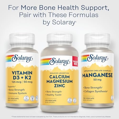 SOLARAY Manganese Supplement 50 mg - Essential Trace Minerals - Advanced Trace Mineral Supplements for Bone Strength and Bone Health Support - Lab Verified, 60-Day Guarantee, 100 Servings, 100 VegCaps - görsel 14