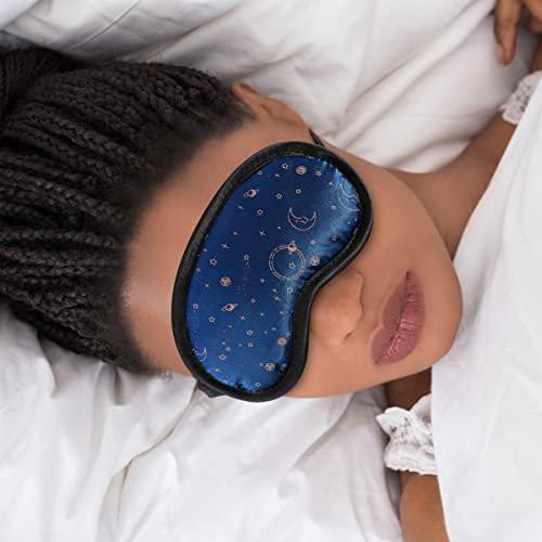 Earth Therapeutics Dream Zone Sleep Mask – Comfortable & Versatile – Soft & Plush Cushioning for Peaceful Slumber – Elastic Strap Adjusting – Navy Blue - görsel 14