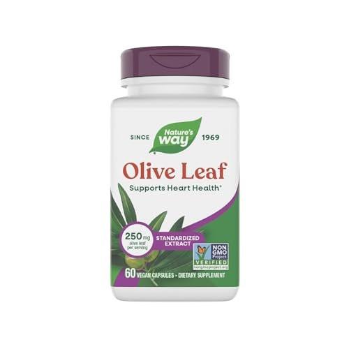 Nature's Way Olive Leaf Standardized Extract Supplement, Supports Heart Health*, 250 mg Per Serving, Gluten Free, Vegan, 60 Capsules (Packaging May Vary) - görsel 14