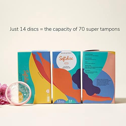 Softdisc Menstrual Discs | Disposable Period Discs | Tampon, Pad, and Cup Alternative | Capacity of 3 Super Tampons | 14 Count - görsel 12