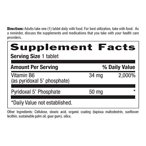 Country Life P-5-P Vitamin B6 – Bioavailable Pyridoxal-5-Phosphate Supplement for Energy, Nervous System Support, and Red Blood Cell Growth – Certified Gluten Free, Vegan, Non-GMO – 100 Capsules - görsel 18