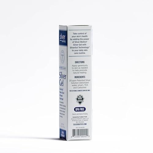 American Biotech Labs Silver Biotics Patented Multivalent SilverSol 20 PPM Soothing Skin Gel | Versatile 1.5 oz for Skin Comfort and Wellness - görsel 13