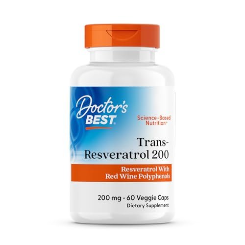 Doctor's Best Trans Resveratrol 200 mg Supplement for Men & Women - Red Wine Polyphenols for Health & Antioxidant Support, Resveratrol Complex from Japanese Knotweed, Vegan, Non GMO - 60 Veg Caps - görsel 2