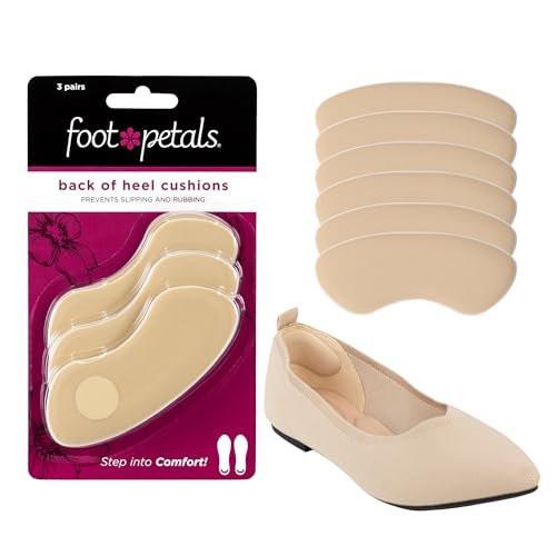Foot Petals Women's Back of Heel Cushion Inserts, Heel Protectors, Comfortable Heel Grip for Pain Relief and Sizing, 3 Pair, Buttercup - görsel 2
