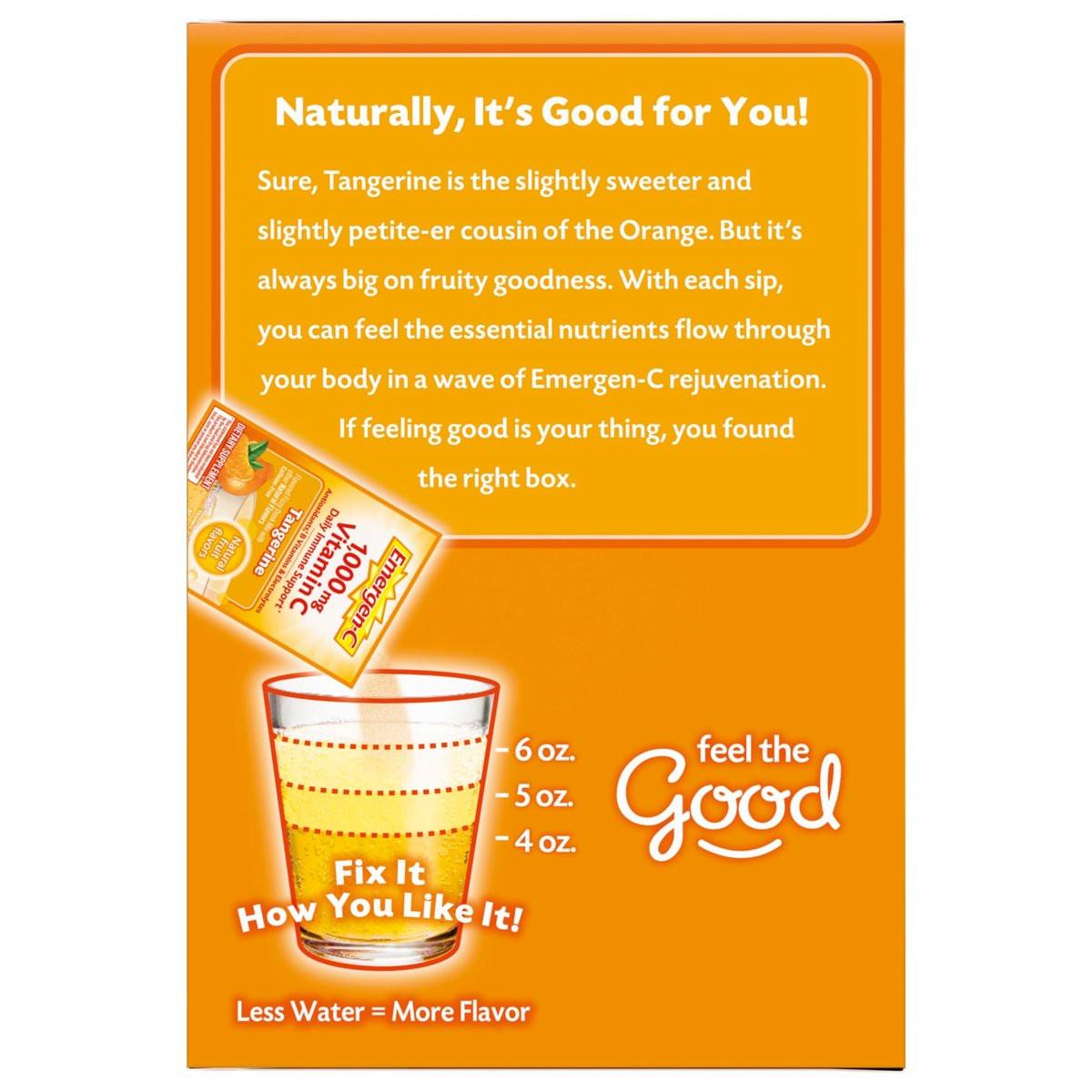 Emergen-C 1000mg Vitamin C Immune Support Powder Tangerine 30CT includes Zinc, Manganese, 7 B Vitamins and Electrolytes - görsel 6