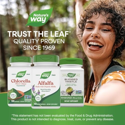 Nature's Way Premium Formula Organic Alfalfa Young Harvest, 1,215 mg per Serving, 100 Vcaps - görsel 14