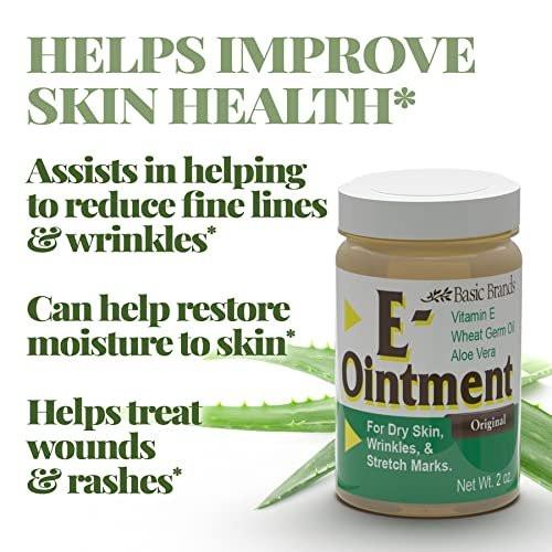 Basic Brands - Vitamin E Ointment - 2oz - Moisture Enhancing - Can Help Reduce Appearance of Scars, Stretch Marks, Fine Lines & Wrinkles - 2-Pack - görsel 6
