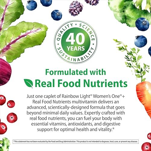 Rainbow Light Women's Multivitamin One + | 30 Caplets | Real Food Nutrients, Digestive Enzymes & Probiotics - görsel 12