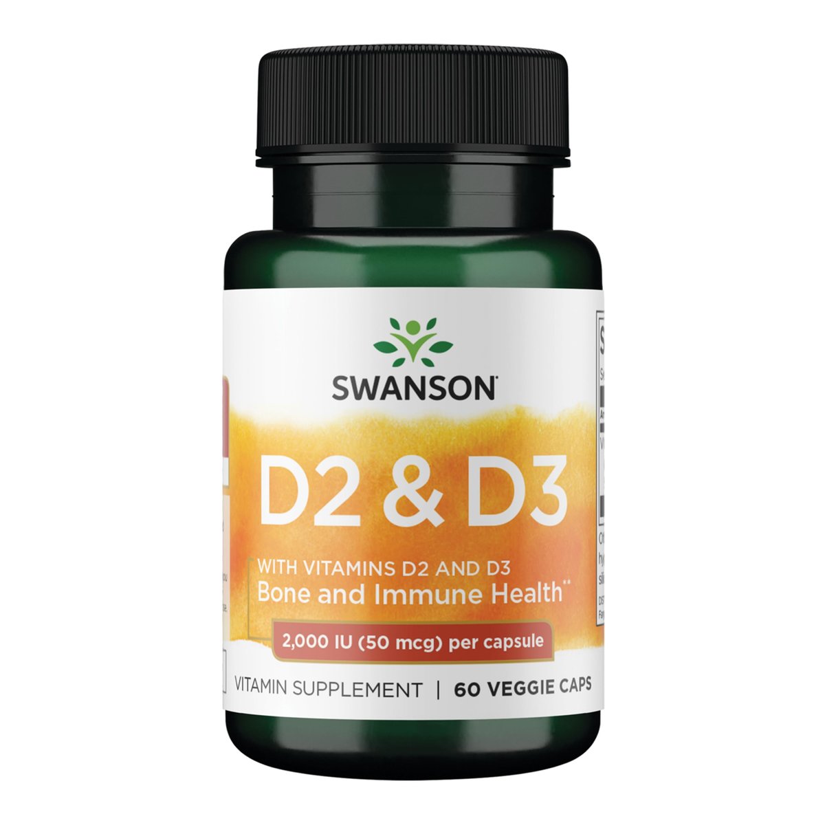 Swanson D2 & D3-2,000 IU - Dental & Bone Health Supplement - Offers Immune Support - Aids Calcium Absorption - Non-GMO - 60 Veggie Capsules - görsel 14
