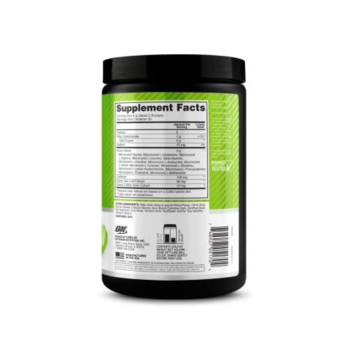Optimum Nutrition Amino Energy - Pre Workout with Green Tea, BCAA, Amino Acids, Keto Friendly, Green Coffee Extract, Energy Powder - Green Apple, 30 Servings (Packaging May Vary) - görsel 16