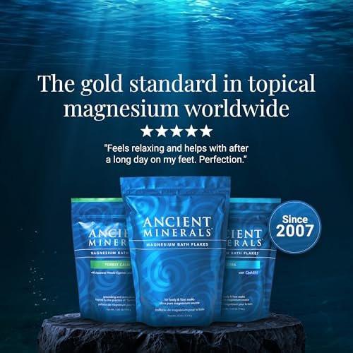 Ancient Minerals Magnesium Bath Flakes Ultra with OptiMSM – Pure Zechstein Magnesium Chloride and Organic Sulfur Bath Salts, Soothing Mineral Soak for Skin & Body, 1.65 lb - görsel 14