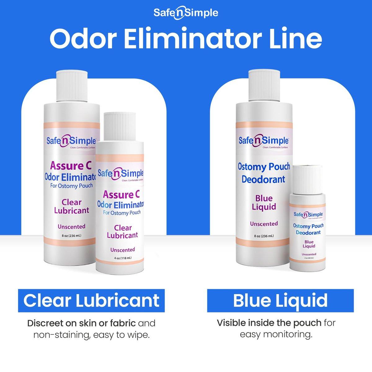 Safe n' Simple Assure C - Clear Lubricating Ostomy Pouch Deodorant - Colostomy Bag Odor Eliminator - Colostomy Deodorizer Lubricant - 8 Fluid Ounce Drops - görsel 14