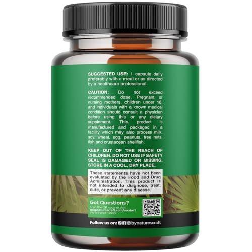 Extra Strength Saw Palmetto Extract - Advanced Herbal Complex for Hair Health and Urinary Support with Plant Sterols & Flavonoids - Potent Herbal Supplement with 500mg per Serving - 100 Count - görsel 18