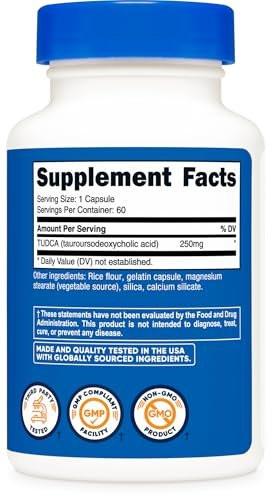 Nutricost Tudca 250mg, 60 Capsules (Tauroursodeoxycholic Acid) - Premium Quality - görsel 10