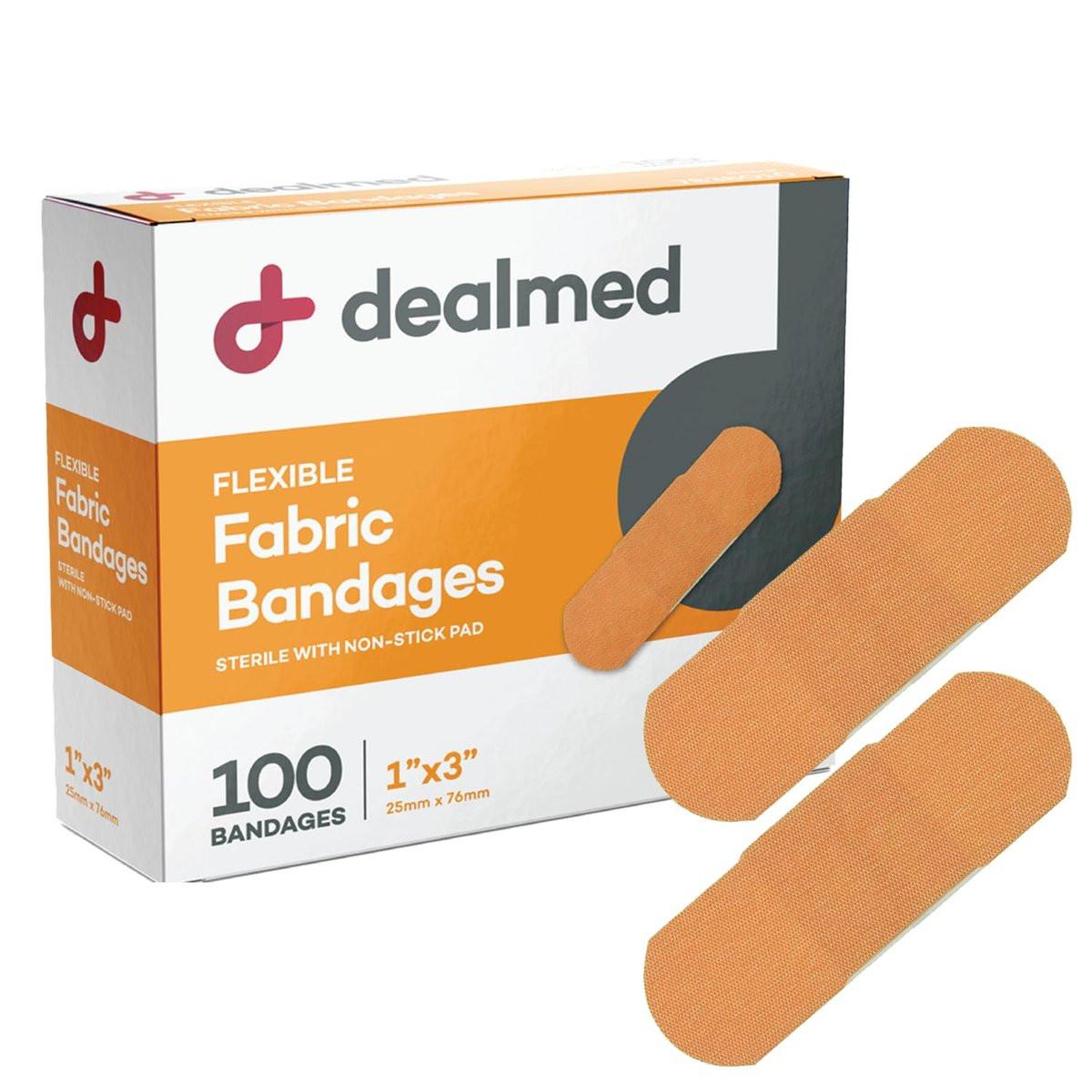 Dealmed Sterile Flexible Fabric Adhesive Bandages – 1x3 Inch – 100/Box - 3 Boxes - Breathable First Aid Strip Pack - Soft Stretch Wound Patch for Medical, Emergency Kits & Clinic - görsel 16