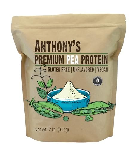 Anthony's Premium Pea Protein, 2 lb, Plant Based, Gluten Free, Unflavored, Vegan, Keto Friendly, Made from Peas - görsel 10