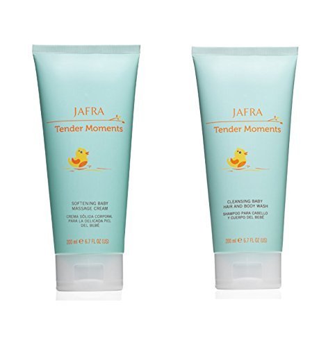 Jafra Tender Moments Hair & Body Wash & Baby Massage Cream 2 Piece Set (Original Scent) - görsel 1