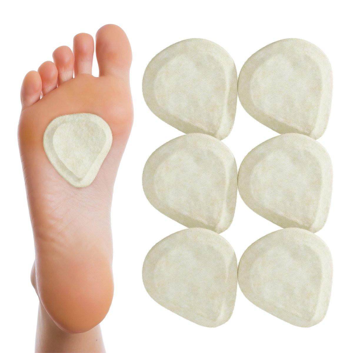 Metatarsal Felt Foot Pad Skived Cut (1/8" Thick) - Made in USA - Felt Metatarsal Pads for Women and Men - Ball of Foot Cushion - 6 Pairs (12 Pieces) - görsel 14