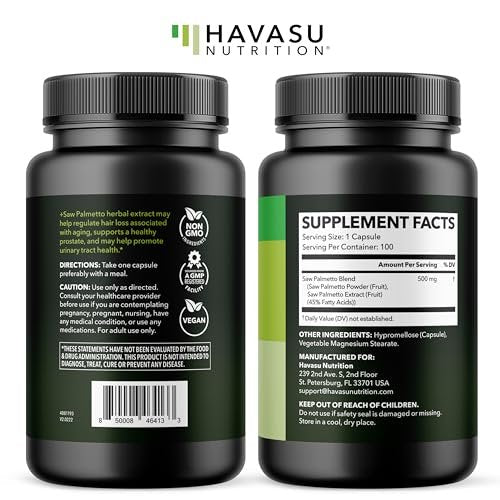 Saw Palmetto for Men Prostate Health – Amount Per Serving: Saw Palmetto (fruit) 500mg – Image 18