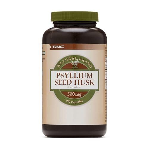 GNC Natural Brand Psyllium Seed Husk 500mg, Supports Digestive Health, 180 Capsules - görsel 6