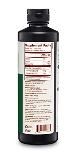 Nutiva Organic MCT Oil, Kosher, Keto Friendly, USDA Certified Organic, Non-GMO, 16 Fluid Ounce (Pack of 1) - görsel 12