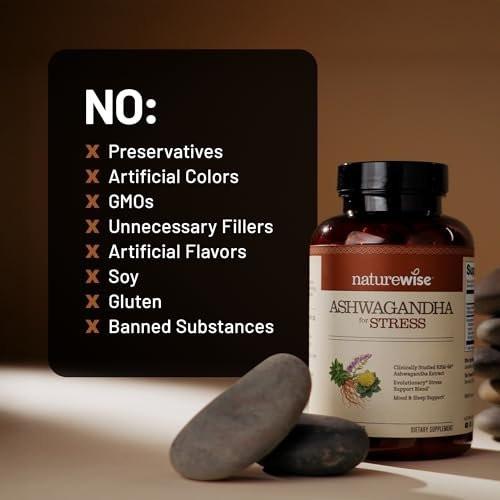 NatureWise Ashwagandha for Stress - With – 1-Month Supply: 60 capsules for a consistent daily regimen. – Image 16