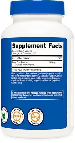 Nutricost Dong Quai 565mg, 120 Capsules - Gluten Free, Non-GMO, Vegetarian Capsules - Angelica Sinensis - görsel 10