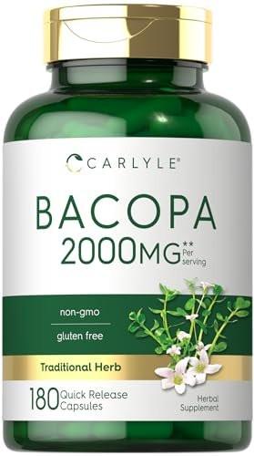 Carlyle Bacopa Monnieri Capsules | 180 Capsules | Gluten Free Supplement - görsel 14