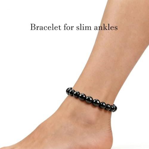 Drkao 2 Pack Magnetic Anklets Bracelets for Men and Women - Magnetic Therapy Ankle Wrist Band - Support Immune System - Relieve Stress and Frustration - Amazing Gift (Black) - görsel 11