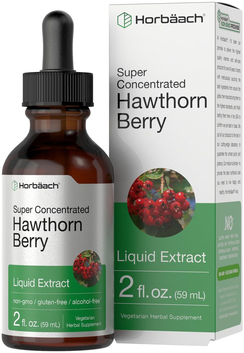 Horbäach Hawthorn Berry Extract | 2 fl oz | Alcohol Free Liquid Tincture | Vegetarian Supplement, Non-GMO, Gluten Free - görsel 14