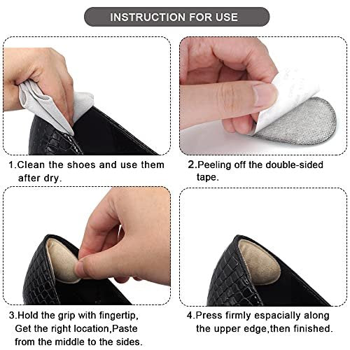 Dr. Foot’s Heel Grips for Men and Women, Self-Adhesive Heel Cushion Inserts Prevent Heel Slipping, Rubbing, Blisters, Foot Pain, and Improve Shoe Fit (Multicolor - 6 Pairs) - görsel 10