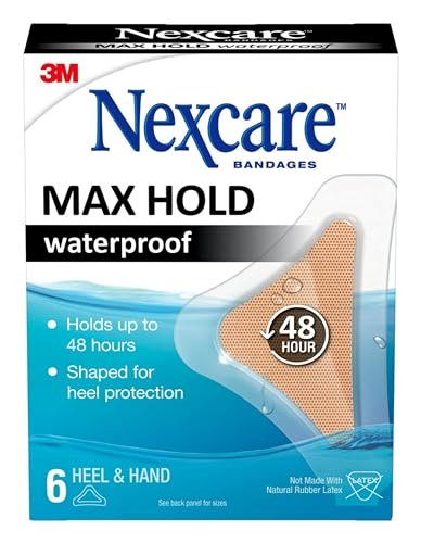 Nexcare Max Hold Waterproof Bandages, Stays On for 48 Hours, Flexible Bandages for Fingers, Hands and Heels - 6 Pack Clear Waterproof Bandages - görsel 18