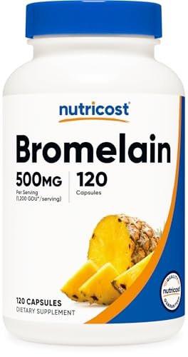 Nutricost Bromelain 500mg, 120 Vegetarian Capsules - Bromelain (1200 GDU), Non-GMO, Gluten Free - görsel 10