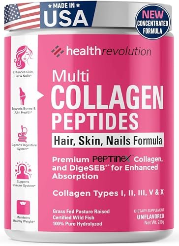 Multi Collagen Peptides Powder – Types I, II, III, V, X, Hydrolyzed Collagen for Women, 99% Absorption, Skin Hair Nails Joints, Triple Refined - No Clumping, Non-GMO, Gluten Free, Grass Fed Unflavored - görsel 18