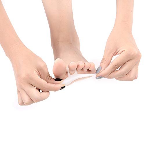 DOMG 2Pair/4Pcs Gel Hammer Toe Crest Cushions, Right/Left Hammertoe Gel Support Pads, Straightener and Corrector for Curled, Curved, Crooked, Overlapping, Clubbed Claw and Mallet Toes Curling Relief - görsel 8