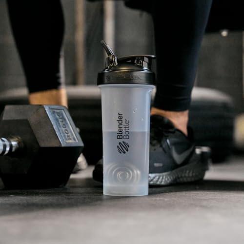 BlenderBottle Classic V2 Shaker Bottle Perfect for Protein Shakes and Pre Workout, 45-Ounce, Clear/Black - görsel 12