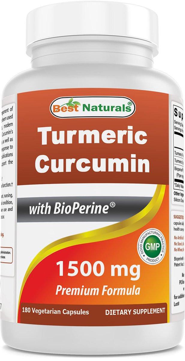 Best Naturals Turmeric Curcumin 1500mg/Serving with Bioperine - 180 Veggie Capsules - görsel 14