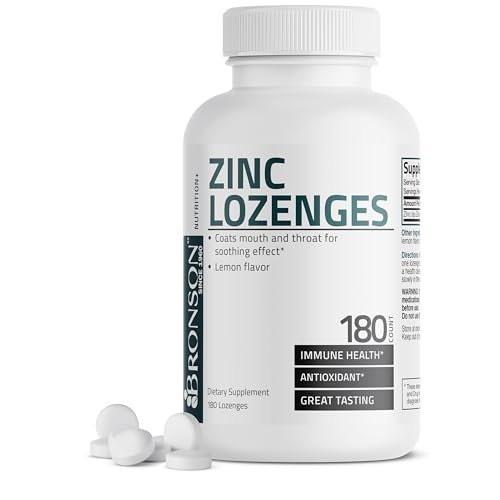 Bronson Zinc Lozenges Antioxidant & Immune Support Supplement Lemon Flavored, 180 Chewable Tablets - görsel 16