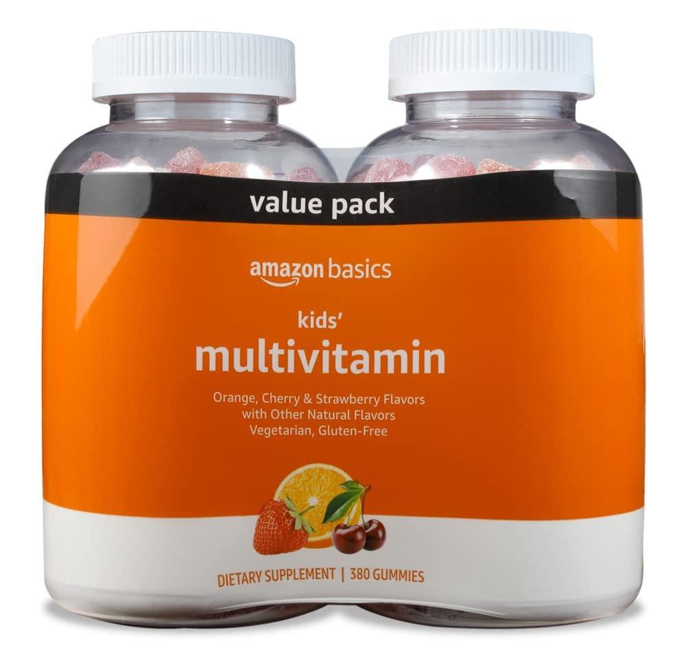 Kids' Multivitamin Gummies, Cherry, Strawberry & Orange Flavors, 380 Count (2 Packs of 190) - görsel 6