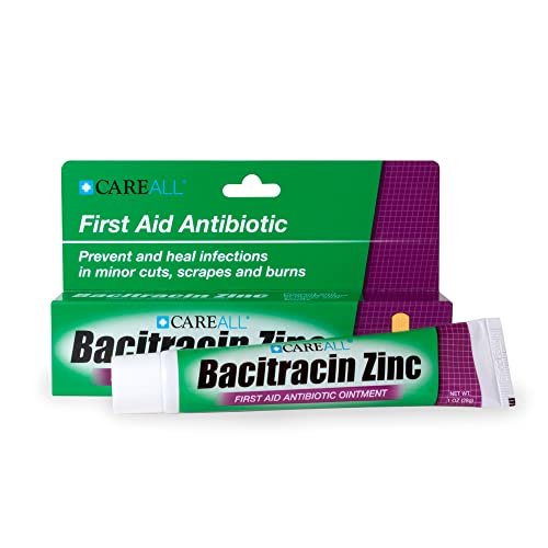 CareAll Bacitracin Antibiotic Zinc Ointment 1oz (3 Pack) - First Aid Ointment to Prevent and Heal Infections for Minor Cuts, Scrapes and Burns - görsel 14