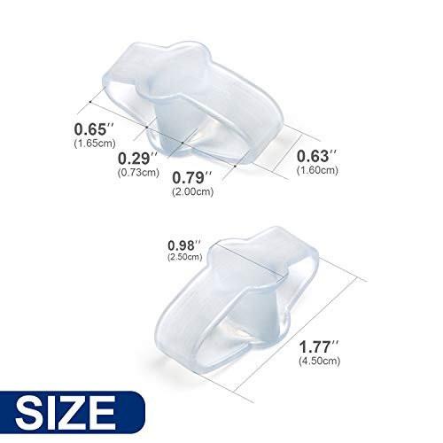 Promifun Gel Toe Corrector, 10 Pack of Toe Separators with 2 Loops, Big Toe Spacer for Bunion Pain and Overlapping Toe - Clear - görsel 12