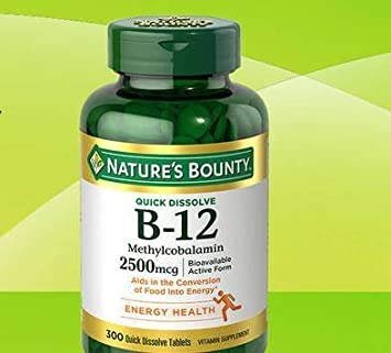 Nature's Bounty B-12 2500mcg, 300 Tabs - görsel 1