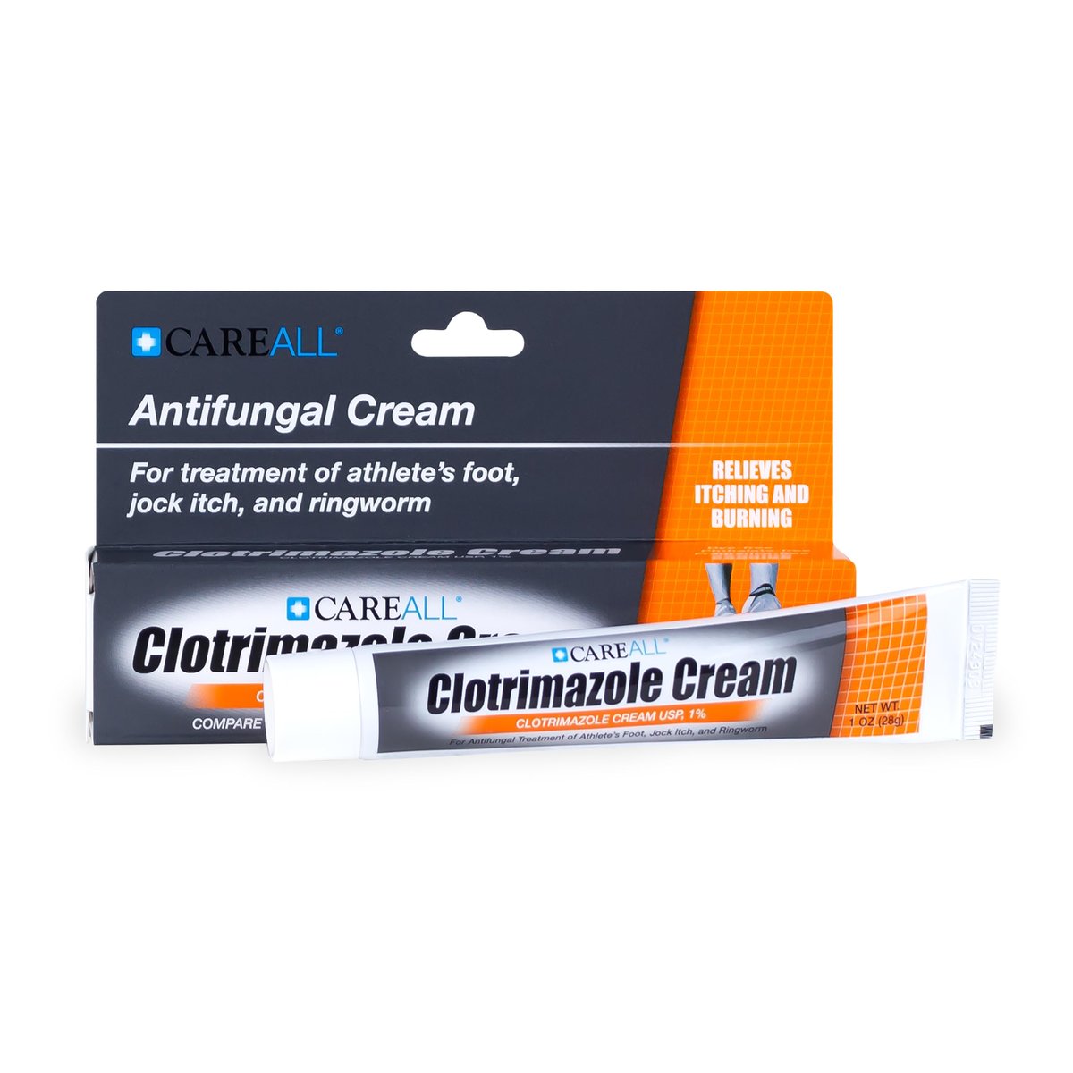 CareAll Clotrimazole Antifungal Cream 1% USP 1.0 oz., Cures Most Athlete’s Foot, Jock Itch and Ringworm, Soothes and Relieves Itching, Burning and Cracking from These Conditions - görsel 14
