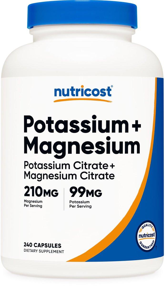 Nutricost Potassium (99 mg) Magnesium (210 mg) Citrates, 240 Capsules - Non-GMO, Gluten Free - görsel 12