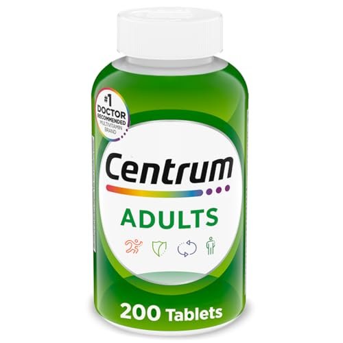 Centrum Adult Multivitamin/Multimineral Supplement with Antioxidants, Zinc, Vitamin D3 and B Vitamins, Gluten Free, Non-GMO Ingredients - 200 Count - görsel 18