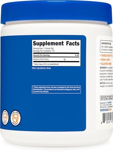 Nutricost Glycine Powder 1lb - Non-GMO, Gluten Free - görsel 10