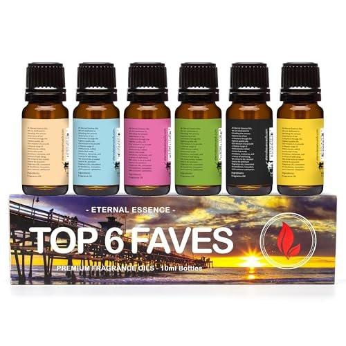 Top 6 Faves - Set of 6 Premium Fragrance Oils - Love Spell, Tahitian Vanilla, Clean Cotton, Mango, Dragon's Blood and Monkey Farts - 10ML - görsel 12