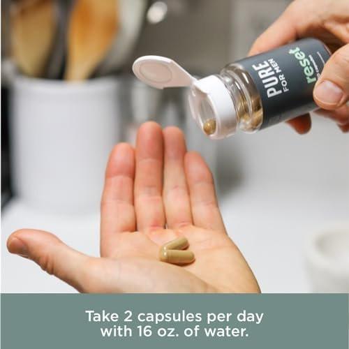 Pure for Men Detox Supplement, Reset | Promotes Digestive & Gut Health, Helps Remove Toxins & Supports Immune System, Colon Cleanse | 30 Capsules - görsel 10
