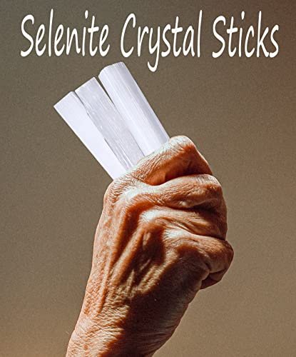 XIANNVXI 4 Inches Selenite Sticks 12PC Large Selenite Crystal Wands White Raw Rough Crystals Bulk for Healing Reiki Metaphysical Energy Drawing Protection Wiccan Altar Supplies Meditation - görsel 14